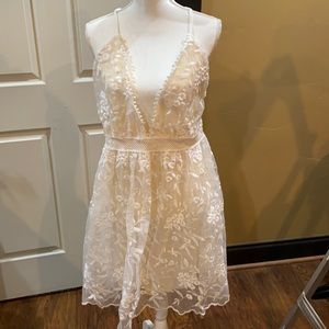 Womens dress in off white